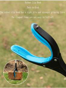 2PCS折叠垃圾夹加厚铝合金卫生垃圾夹多功能拾取器 - 彩色 - 查看 8