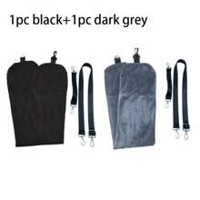 1 Pieza Almohada de viaje rellenable para equipaje adicional, almohada de cuello ajustable y rellenable, sin costo extra de equipaje, cubierta de terciopelo suave sin relleno