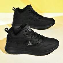 Non Slip Shoes For Men Food Service, Kitchen Chef Oil-Proof Slip Resistant Work Shoes Comfort Lightweight Sneakers With Lace Up Black