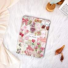 Pink Patchwork Pictures IPad Case For IPad 10 IPad 7/8/9 Case IPad 2021 IPad Air 5 Case IPad Pro 11 12.9 Inch Case IPad Mini 6 IPad Sleeve-Halloween Surprise, Halloween Phone Case, Suitable For Halloween Atmosphere, The Best Halloween Gift For Women, Men, Family, And Friends - 附筆槽的翻蓋 - 查看 3