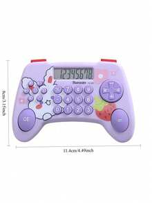 Mini calcolatrice stile console di giochi retrò, calcolatrice portatile carina e fantasiosa in stile cartoni animati, calcolatrice pratica e adorabile con motivi animali, calcolatrice essenziale mini per studenti, utile per l'apprendimento dei calcoli matematici