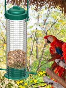 简易户外花园悬挂式喂鸟器，畅销自动蜂鸟喂食器，适用于庭院和野生动物喂食 - 彩色 - 查看 8