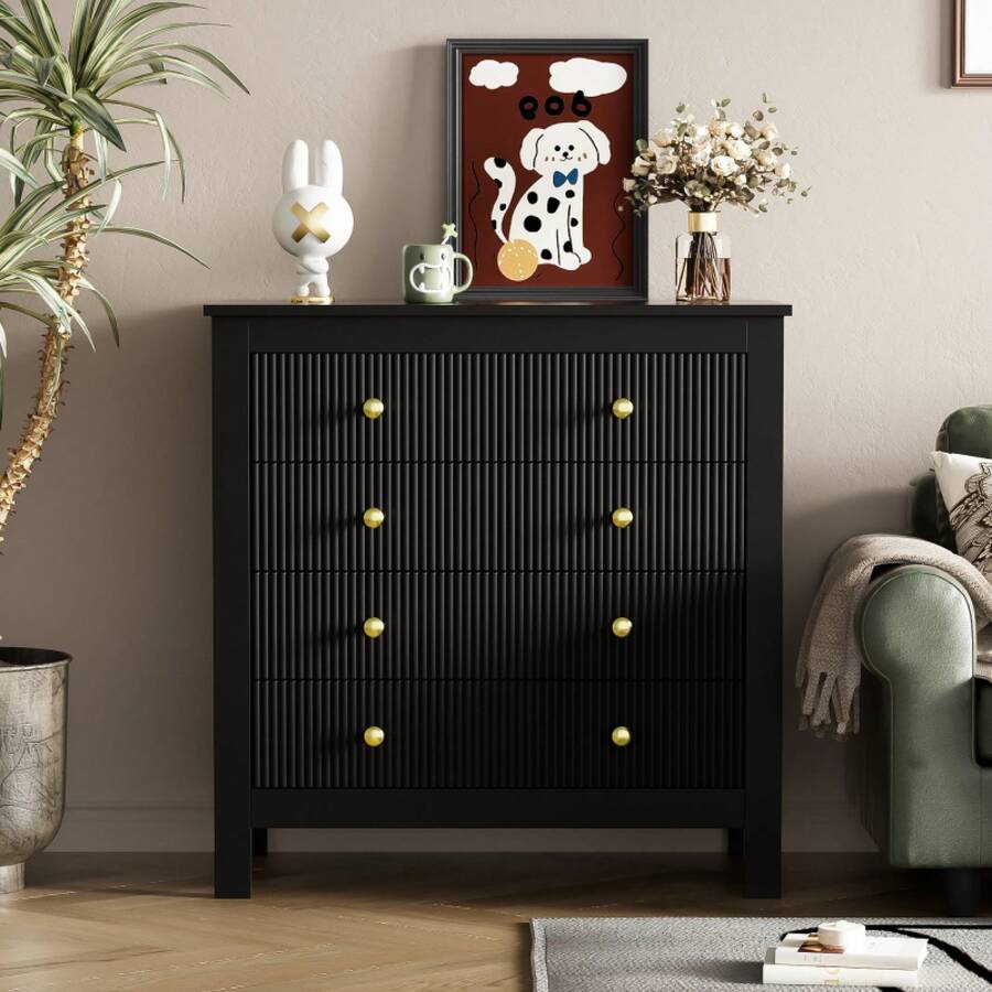 Furniture Cabinet Accessories - Black + Particle Board - View 1