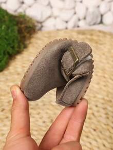 New Round Toe Non-Slip Soft Bottom Slip-On Casual Flats For Boys & Girls, Suitable For Spring & Summer - Grey - View 6