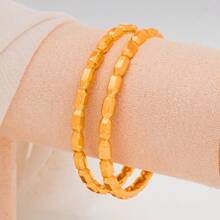 1 pieza Brazalete de moda para mujer de Medio Oriente, joyería nupcial de lujo para damas de Arabia Saudita y Dubái