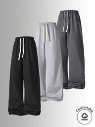 Men's Outdoor Casual Pants-All-Season Wear-Featuring A Relaxed Straight-Leg Fit With A Basic Drawstring Waistband And Pockets. The Perfect Choice For Fitness, Outdoor Hiking, And Back-To-School Essentials.