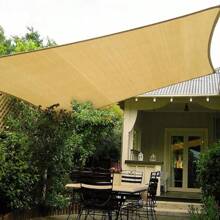 Toile d'ombrage de jardin beige, filet d'ombrage, couverture pour plantes de jardin, banc d'ombrage, voile d'ombrage, pergola, auvent de piscine extérieure