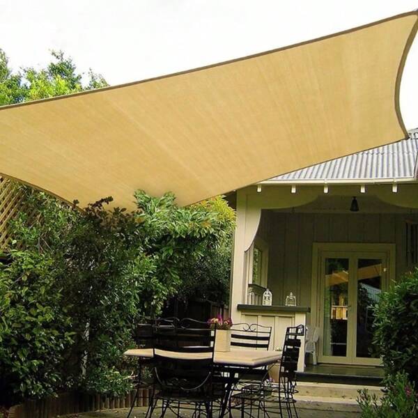 Telo ombreggiante da giardino, rete ombreggiante beige, copertura per piante da giardino, panca ombreggiante, vela ombreggiante, pergola, tenda da sole per piscina esterna