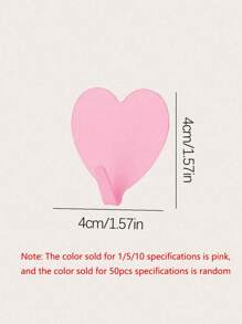 1/5/10 件心形粘钩，重型浪漫防水挂钩，适用于钥匙、帽子、毛巾、浴室配件、家居用品、情人节家居装饰