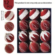 12pcs 3.15inch Elegant Champagne Christmas Ornaments - Round Holiday Christmas Tree Decorations, Suitable For Home & Wedding Celebrations, Music Themed Holiday Hanging Balls, Winter Home Decor And Holiday Celebrations, Holiday Parties, Christmas Parties, Room Decor, Holiday Decorations, Festive Decor, Party Favors, Fun Christmas Party Decorations, Christmas Holiday, Happy New Year, Christmas Decorations, Perfect Christmas Gift For Friends Halloween Halloween Decor