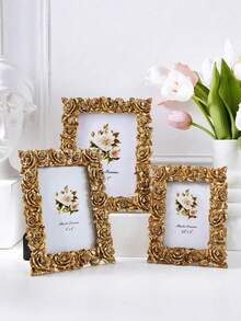 复古雕刻艺术北欧风格创意相框，是客厅婚礼照片、卧室家庭肖像、桌面毕业照的理想装饰，也是送给男朋友/女朋友、最好的朋友、家庭周年纪念日的绝佳礼物 - 彩色 - 查看 6