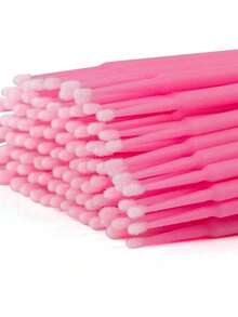 500支一次性超细纤维睫毛刷，适用于睫毛嫁接和化妆（刷头直径：2.0mm），也可作眉刷、眼影刷等使用，赠品。 - 粉色 - 查看 10