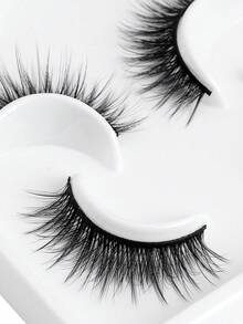 Happy Butterfly 4 对假睫毛 猫眼睫毛 纤细自然仿貂毛睫毛 4 对装 轻盈浓密短款假睫毛 多包装