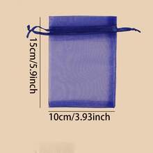 20/50pcs/Set Transparent Organza Bags With Drawstring, Small Organza Gift Bags For Fruit Bagging, Anti-Insect & Anti-Bird Mesh Bags, Jewelry & Gift Bags, Party & Wedding Favor Bags, Mini Candy Bags, Assorted Colors