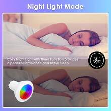 Tuya WIFI GU10 底座，智能 LED 灯泡，节能 5W 灯，APP 控制聚光灯泡变色，暖白 3000K，可与 Alexa Home 配合使用，1 个装