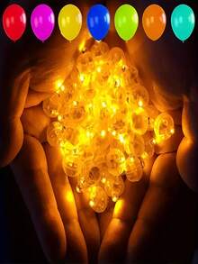 50 件迷你 LED 灯、LED 圆球灯（用于气球照明）、派对装饰、气球霓虹灯、派对灯、复活节彩蛋纸灯、生日、婚礼、圣诞树、情人节 - 多彩、万圣节装饰、万圣节派对用品、万圣节糖果、万圣节奖品、万圣节派对、万圣节散装