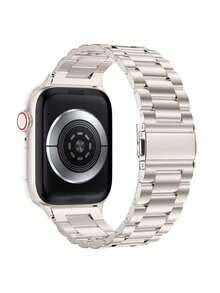 1 件纯色三珠钢带，香槟色，适合 38/40/41/42/44/45/49 毫米