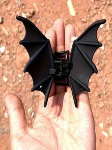 1pc Gothpunk Bat Wings Hairpin - Women's Elegant Metal Ponytail Hair Accessories For Halloween And Christmas Parties, Halloween Hair Accessories. Gothpunk Style. Durable Plastic, Halloween Accessories - Multicolor - View 6
