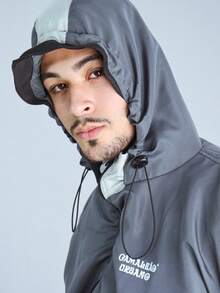 ANORAK URBAN CHAMELEON WINDCUT JACKET HOOD Autumn Spring Oversized Knot Zipper Men's - 灰色 - 查看 5