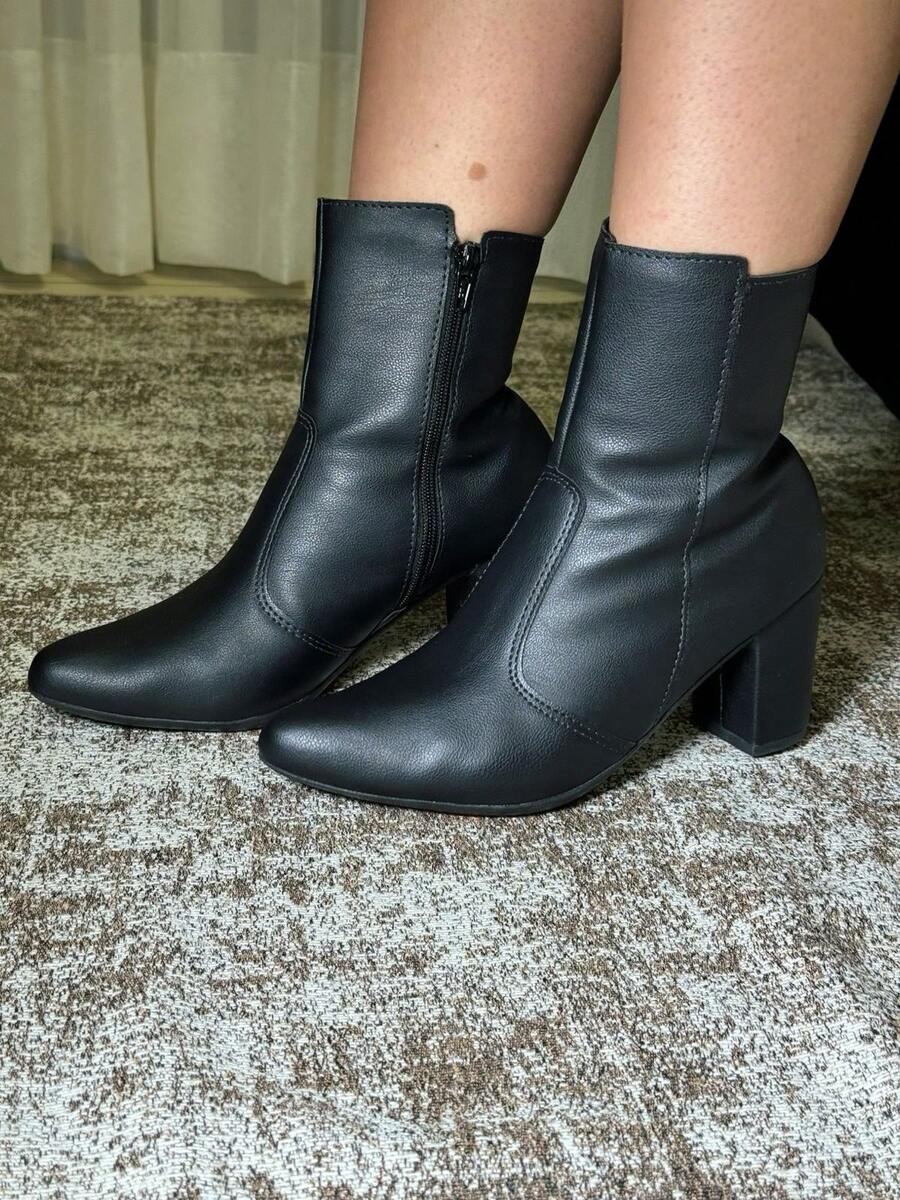 Women Mid-Calf Boots - Black - View 1