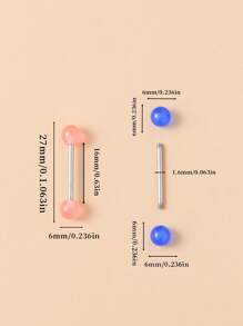 Set de 14 piezas de anillos luminosos para la lengua y el Body, joyería para perforaciones corporales para mujeres y hombres, accesorio para festivales de música
