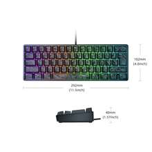 CHANGXIE 60% Gaming Keyboard, Numeric Keypad And Mouse Set. The Mini-Gaming Keyboard Has 61 Keys With True RGB Backlighting. The Detachable TYPE-C Cable Is Suitable For PC/ Gamers, Typists, Travelers And Business Travelers. It Is Convenient To Carry