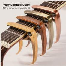 Professioneller Gitarrensattel für akustische & elektrische 6-Saiten Gitarren/Mandolinen - leichter Holzklammer mit geschmeidiger Federaktion (ergonomisches Design, schneller Zugriff auf die Bünde)