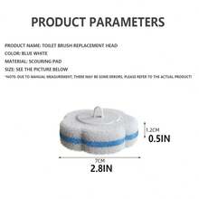 FoBianJie Blue White, Yellow, Blue, Purple Disposable Toilet Brush Replacement Brush Heads In 4 Different Colors And Flavors (Excluding Toilet Brush Handle)