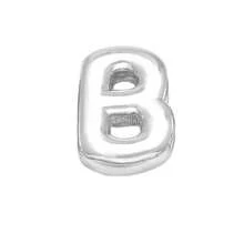 26个字母光滑手链，适合女性，DIY名字手链，镀金首饰 - 銀色 - 查看 20