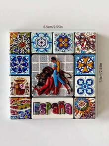1pc Spain Souvenir 3D Alhambra Palace Magnetic Fridge Magnet, Creative Home Decorative Accessories - Multicolor - View 20