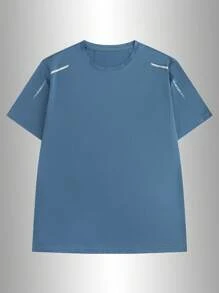 1 Men's Round-Neck Loose-Fit Breathable Sports Short-Sleeve T-Shirt