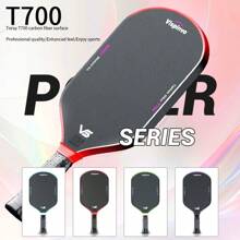 VISPINVO Pickleball Paddles, Toray T700 Carbon Fiber Pickleball Paddle With A 16mm Shark Power Polymer Core, The Pickleball Rackets Designed For Ultimate Spin & Consistency,With Pickleball Bag And Sweat-Absorbing Band