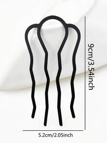 Bộ 3 kẹp tóc kim loại hình chữ U lớn, 7 răng và 4 răng, phụ kiện cố định kiểu tóc búi cho nữ, kẹp tóc kiểu mới, dụng cụ tạo kiểu tóc búi hiện đại tối giản, kẹp tóc cho kiểu tóc búi cao. - màu đen - Xem 12