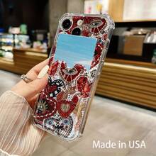 Funda para móvil con ranura para tarjetas. Compatible con phone 16, 15, 14, 13, 12 y 11. Permite guardar tarjetas y fotos. Diseño elegante y sencillo, transparente, esquinas reforzadas, anticaídas, con orificios para tarjetas. - Colores mixtos 1 - Ver 4