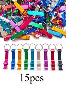 100/1/6pcs Metal Beer Bottle Opener Keychain, Wedding Party Favor, Bar Soda & Beer Opener
