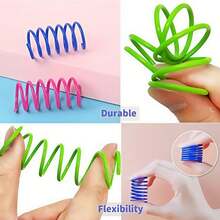 12 pezzi Giocattoli a molla per gatti - Giocattoli interattivi in plastica per colpire, mordere, cacciare per gattini - Multicolore - Visualizzare 9