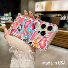 Funda para móvil con ranura para tarjetas. Compatible con phone 16, 15, 14, 13, 12 y 11. Permite guardar tarjetas y fotos. Diseño elegante y sencillo, transparente, esquinas reforzadas, anticaídas, con orificios para tarjetas. - Colores mixtos 1 - Ver 6