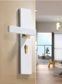 1pc Luxurious Beautiful Quiet And Beautiful Antique Style Door Lock Handle Set Door Handle Set Indoor Door Lock