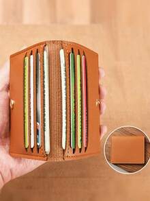 Porta Tarjetas Multicolor con Botón de Presión, Múltiples Ranuras para Tarjetas Bancarias, Identificación, Licencia & Tarjetas de Visita, Ultra Delgado & Resistente a Arañazos, Ideal para el Transporte. - Multicolor - Ver 13