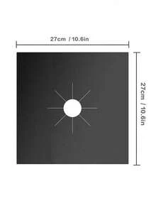 适用于燃气灶顶部的炉头盖，燃气灶保护器与三星燃气灶兼容，可重复使用，不粘，可清洗，易于清洁的炉灶保护器（1 包）海鲜煮沸