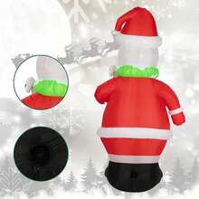Inflatable 7 Ft Christmas Snowman With Built-In LED Lights, Stakes - Xmas Blow Up Yard Decor, Outdoor Christmas Decorations For Yard, Lawn, Garden - Christmas Inflatables - White - View 2