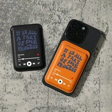 New Luxury Fashion Exquisite Player Pattern Faux PU Leather Magnetic Card Holder For IPhone 16 15 14 13 12 Pro Max PU Leather Wallet Accessory, Can Hold 1-2 Cards With Built-In Security Pocket Creative Premium - White - View 3