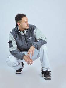 ANORAK URBAN CHAMELEON WINDCUT JACKET HOOD Autumn Spring Oversized Knot Zipper Men's - 灰色 - 查看 4