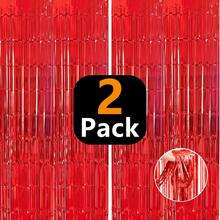4 Packs Foil Curtain Backdrop Silver Metallic Tinsel Foil Fringe Curtains Photo Booth Props For Birthday Wedding Engagement Baby Shower Bachelorette Christmas Holiday Celebration Party Decorations - Light Blue - View 6