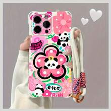 Funda para teléfono (1 unidad). Correa cruzada de moda. Funda de mano anticaídas de cuatro esquinas para llevar el móvil colgado del cuello. Funda suave. Compatible con los modelos 12, 13, 14, 15 y 16 Pro y Pro Plus. Diseño novedoso. - Blanco marfil - Ver 4