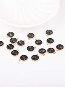 10 pièces/paquet Pendentif lettre "MOM", accessoires DIY pour collier, bracelet, cadeau de fête des mères - Mode - Voir 9