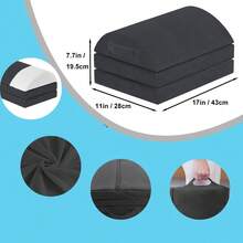 Foot Rest For Under Desk With Adjust Heights- Memory Foam Foot Stool - Back, Lumbar - Perfect For Office, Home, Working And Gaming Use - Black - View 2