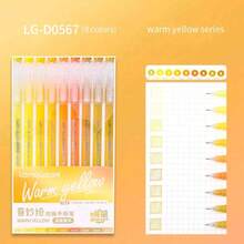 Bút gel Languo 9 màu dung tích lớn, bút marker acrylic không trong suốt, bút vẽ doodle phong cách Ins đơn giản dễ thương màu Morandi & Candy, bút lập kế hoạch cho học sinh vẽ nghệ thuật, vẽ truyện tranh, ghi chép - Nhiều màu - Xem 31