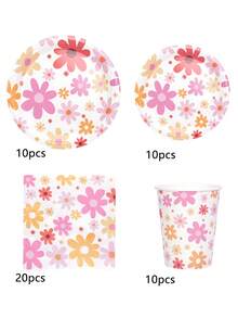 10 pièces Set de vaisselle de fête Daisy groovy : assiettes, gobelets, serviettes. Fournitures de fête Daisy. Ensemble rétro hippie boho de fleurs Daisy boho. Gobelets en papier, couverts de fête. Décorations pour anniversaire, baby shower, mariage, fête hippie Daisy - Multicolore - Voir 15