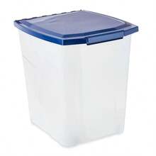 Plastic Pet Food Storage Container With Locking Lid, 25 Lb Capacity - 25lbs - View 3